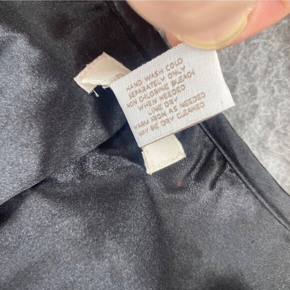 Chicos Vest Womens 2 US Large Black Linen Blend Chain Embellished Band V Neck - Picture 6 of 10